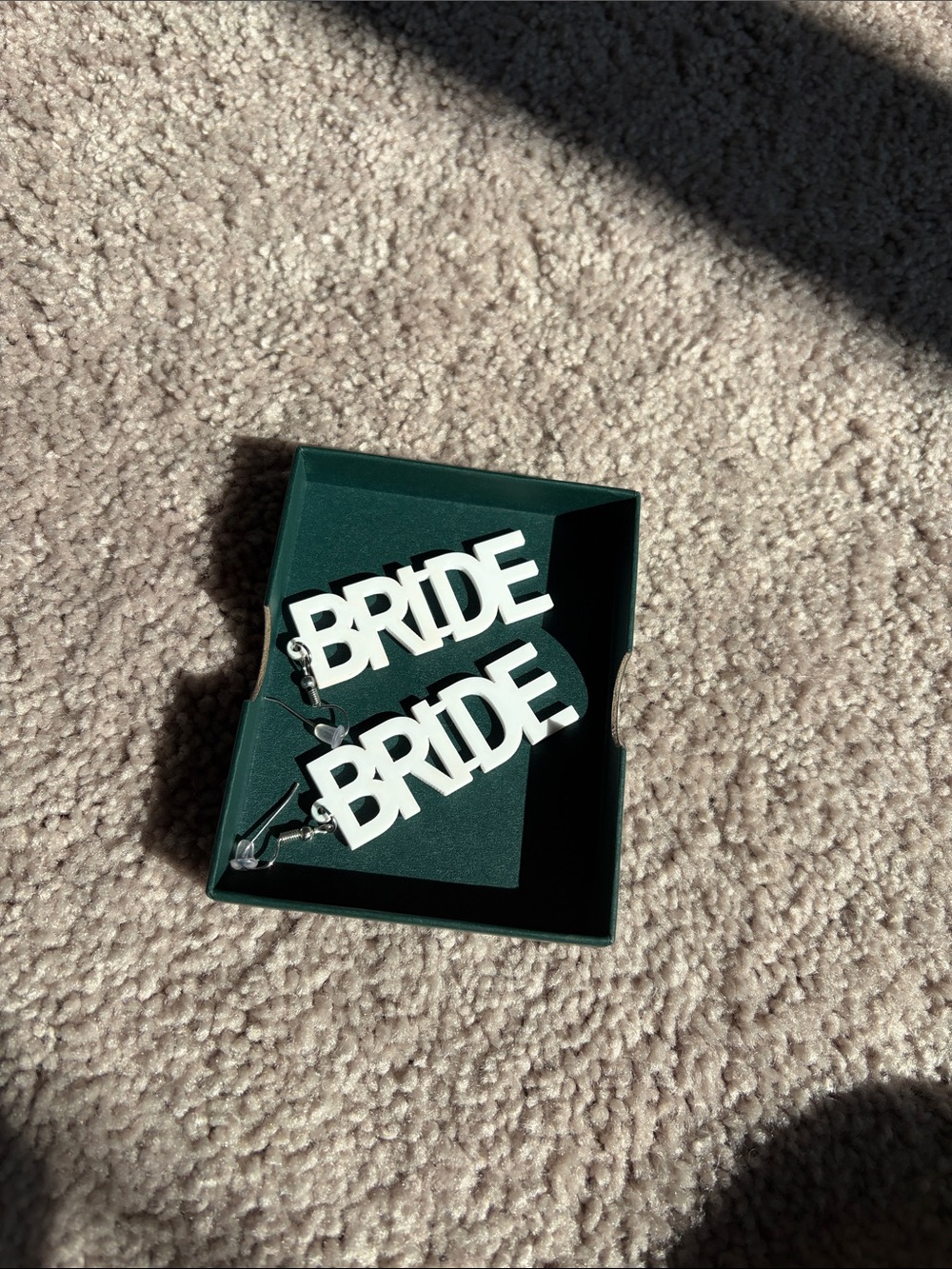 White Statement Drop Earrings for Bridal Parties